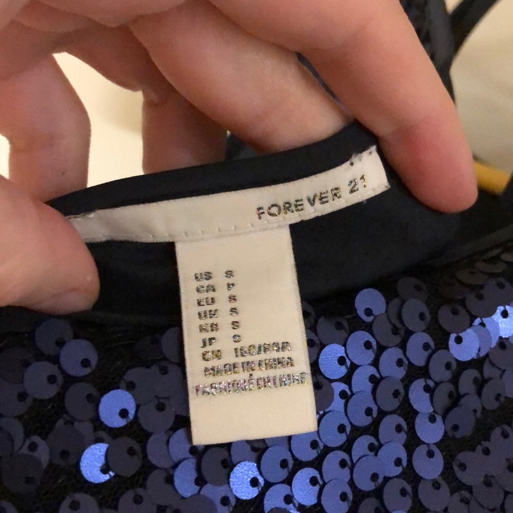 Forever 21 Navy Sequin Dress - Picture 3 of 4